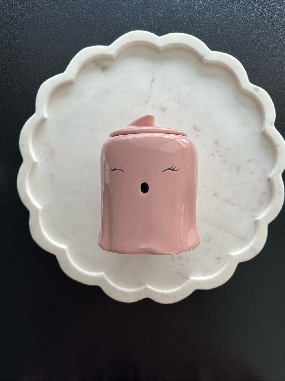 Charming Pink Ghost Ceramic